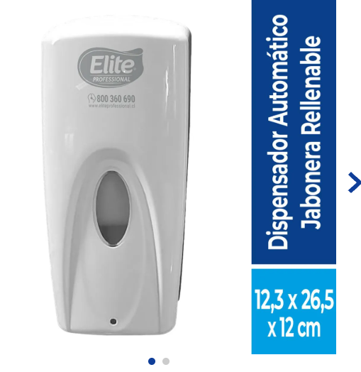 Dispensador automático de jabón rellenable elite 91567       