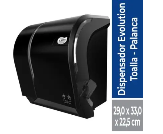Dispensador toalla palanca negro cod 91535 elite 