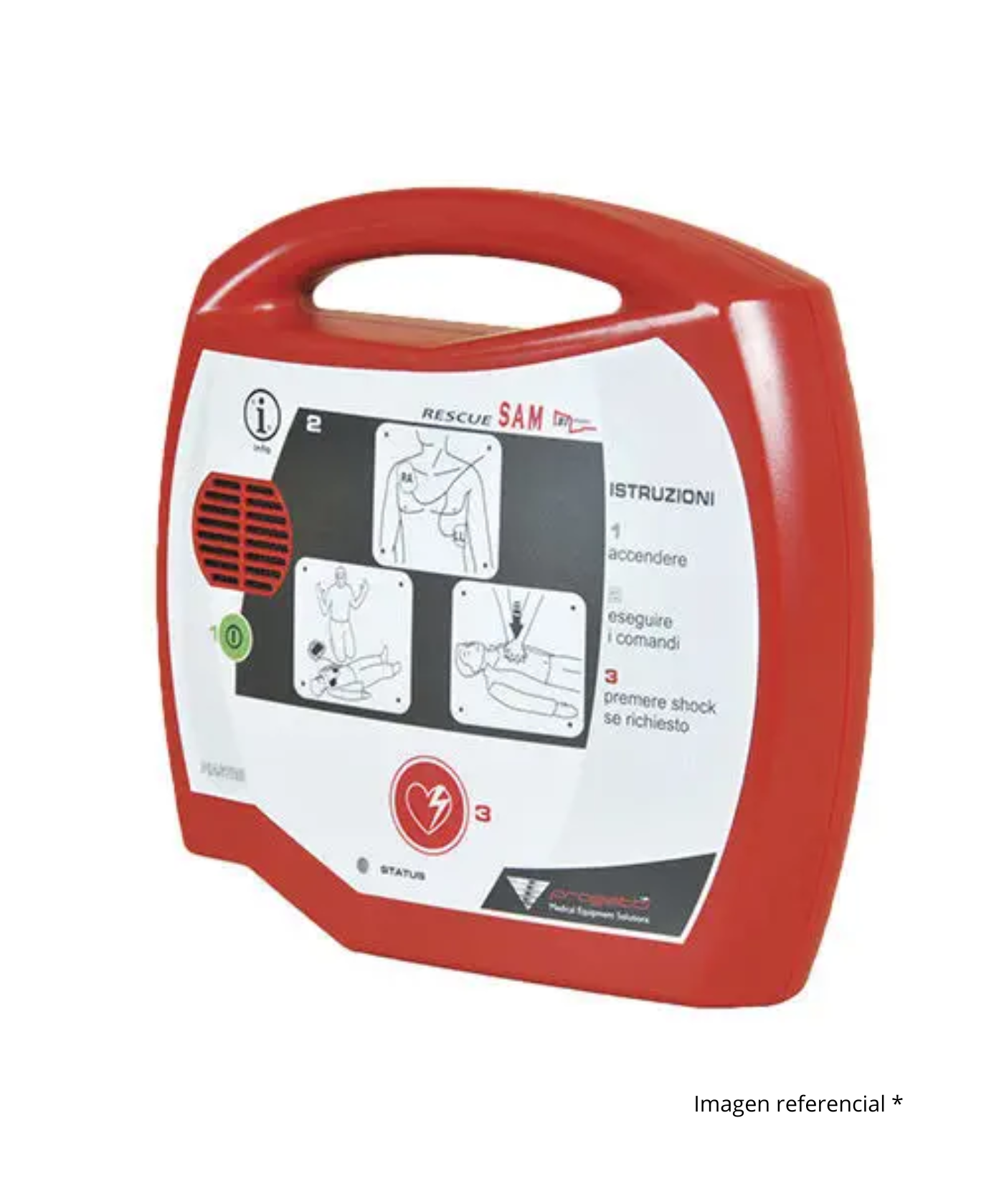Desfibrilador externo semi automatico portatil rescue sam progetti