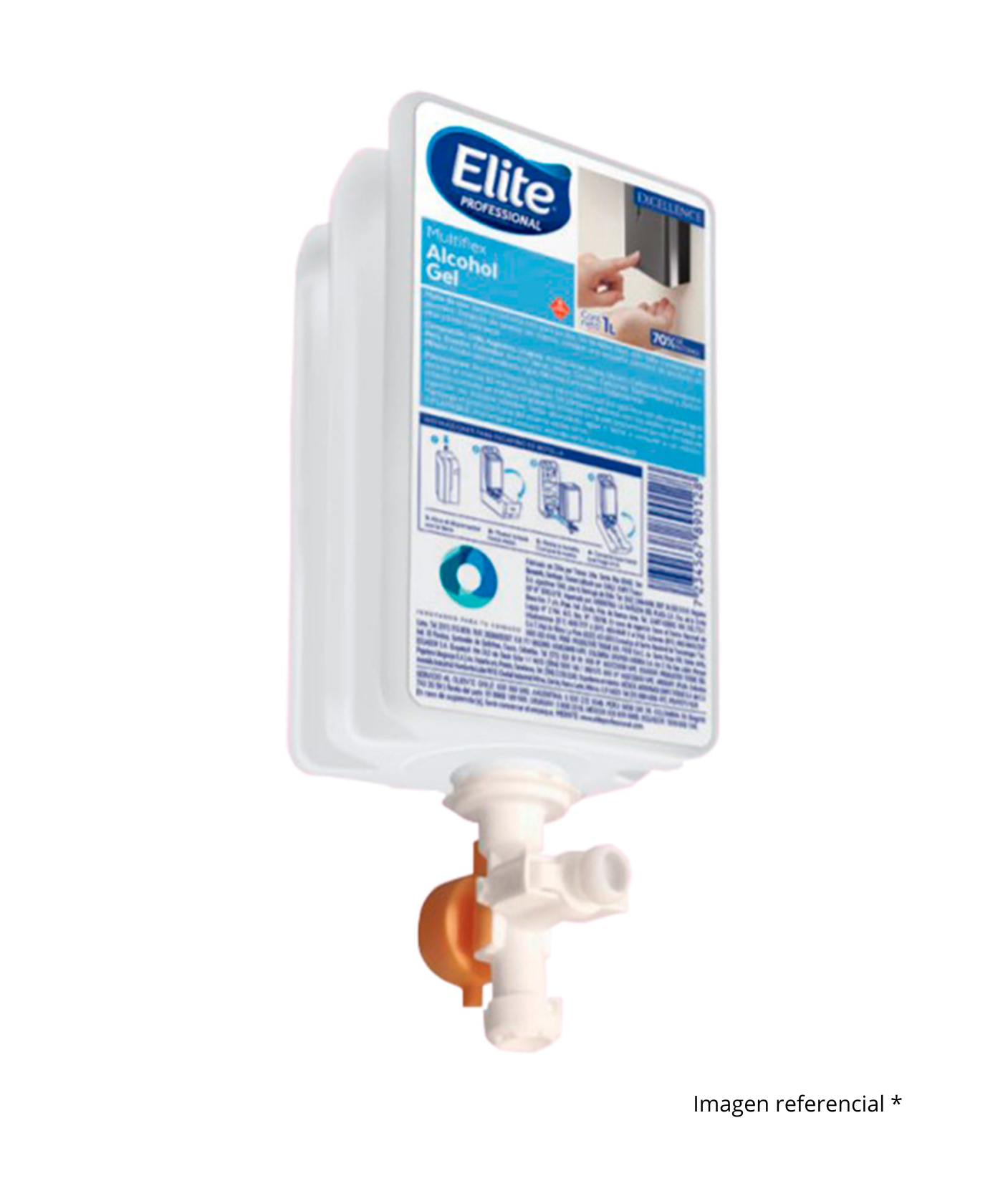 ALCOHOL GEL 1000 ML MULTIFLEX CAJA 6 UN. COD  98135  ELITE 